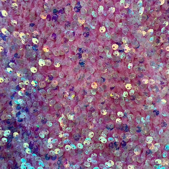 Iridescent pink sequin mini dress - Picture 4 of 4